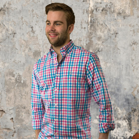 Trinity Bay Gingham Buttondown Shirt - Pelican Coast Clothing