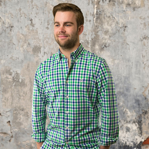 Timbalier Bay Gingham Buttondown Shirt - Pelican Coast Clothing