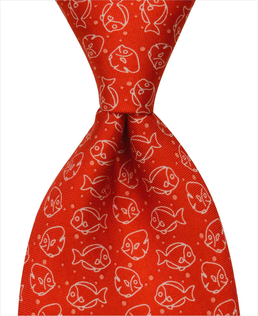 Angelfish Tie - Red - Pelican Coast Clothing