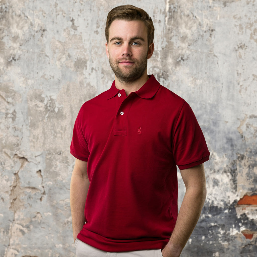 Original Pelican Polo - Crimson - Pelican Coast Clothing