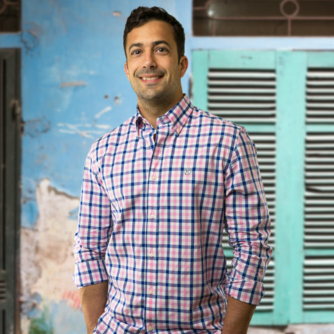 Vermillion Bay Gingham Buttondown Shirt - Pelican Coast Clothing