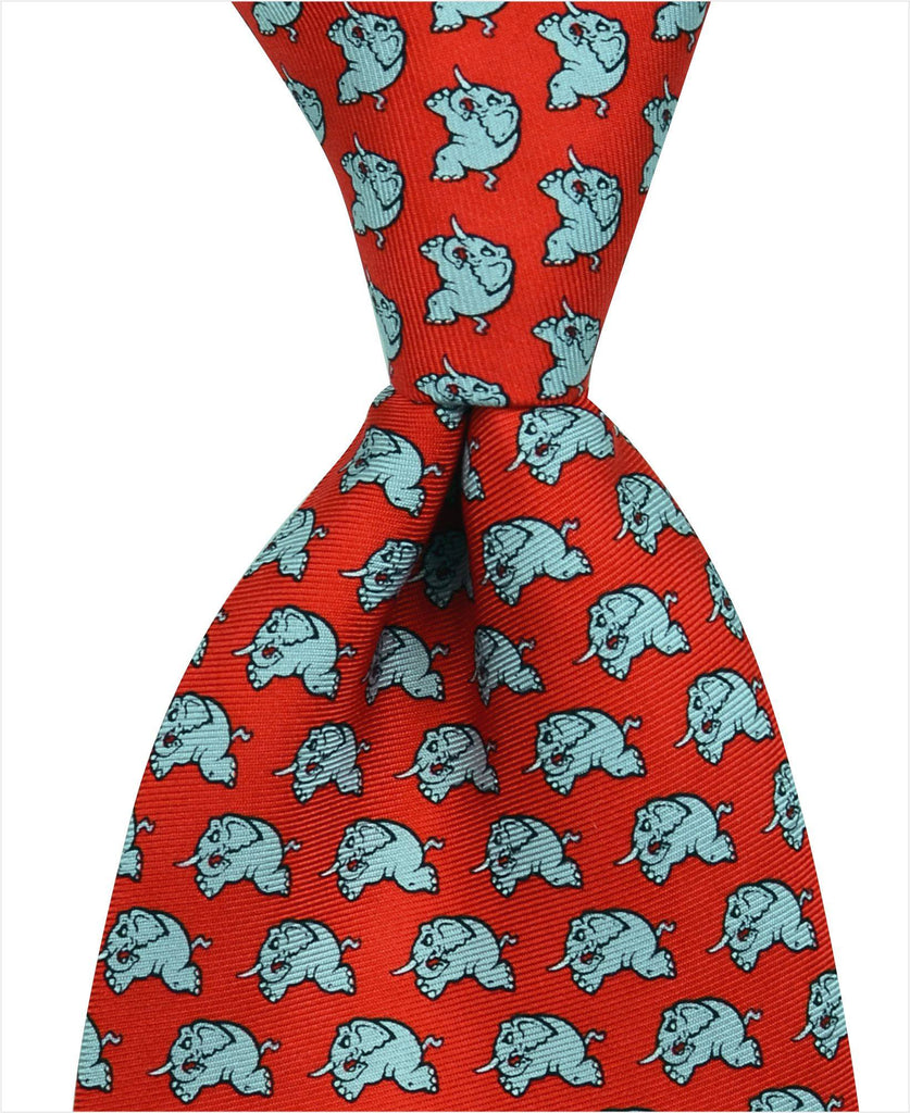 Charging Elephant Tie - Pelican Coast Clothing