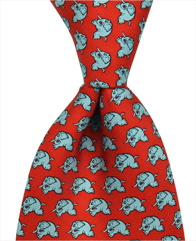 Charging Elephant Tie - Pelican Coast Clothing