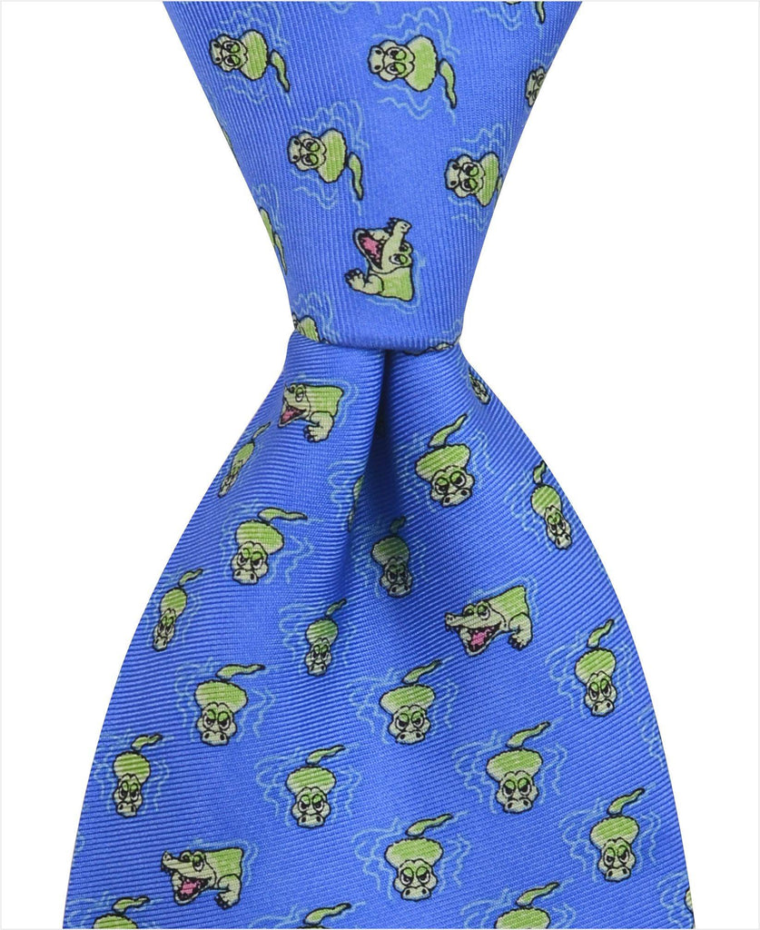 Alligator Tie - Light Blue - Pelican Coast Clothing