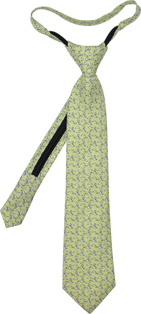 Mallard Zip Tie - Green - Pelican Coast Clothing