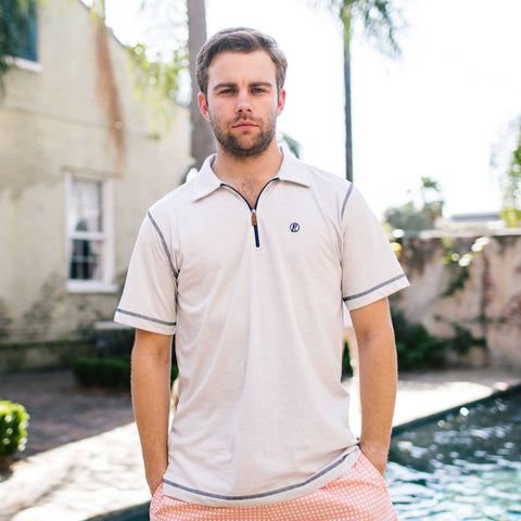 Sea Island Short Sleeve Lightweight Summer Shirt - Grey - Pelican Coast Clothing