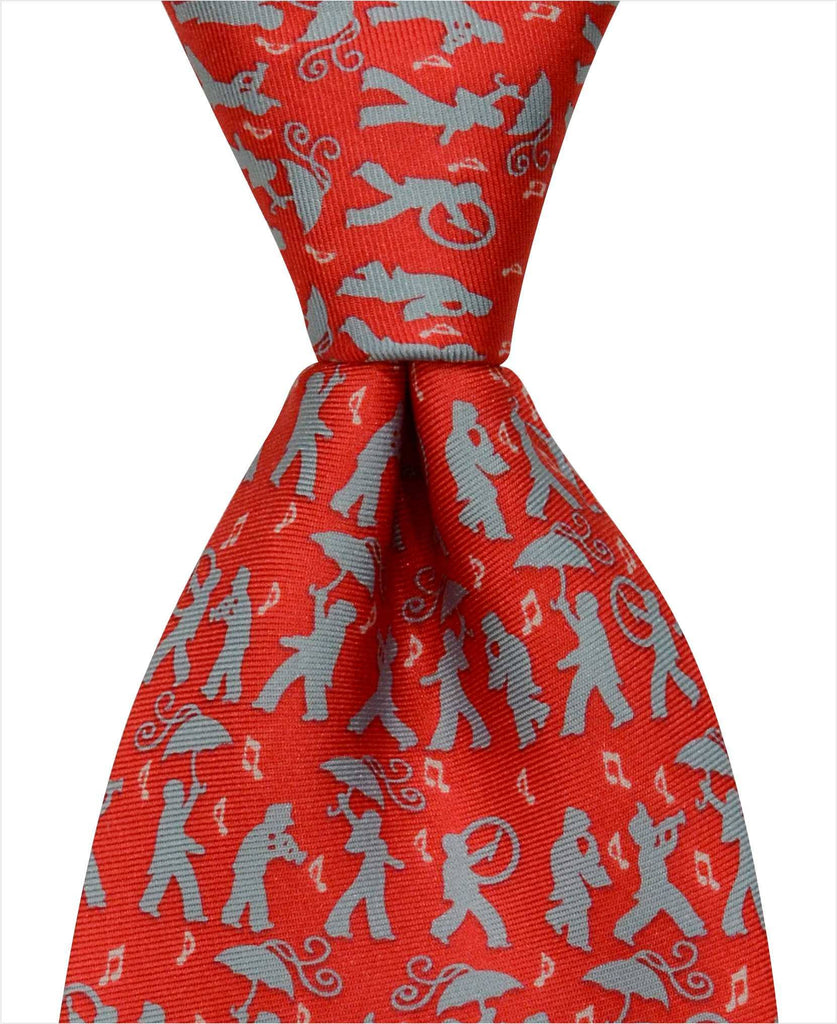Secondline Jazz Tie - Red - Pelican Coast Clothing