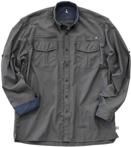 Performance Fishing Long Sleeve - Dolphin/Grey - Pelican Coast Clothing