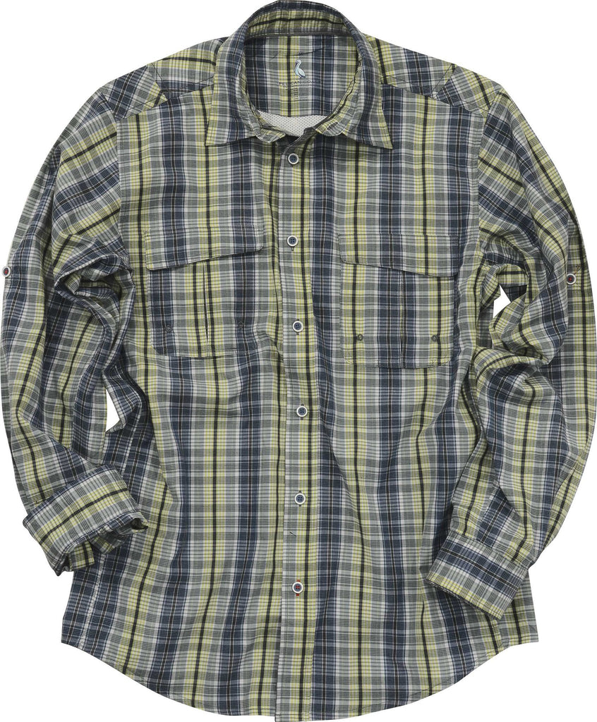 Performance Fishing Long Sleeve - Reef/Yellow,Blue - Pelican Coast Clothing