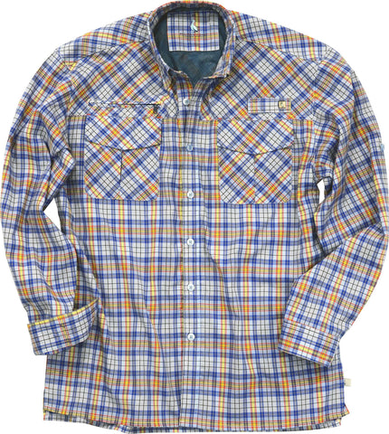 Performance Fishing Long Sleeve - River/Blue - Pelican Coast Clothing