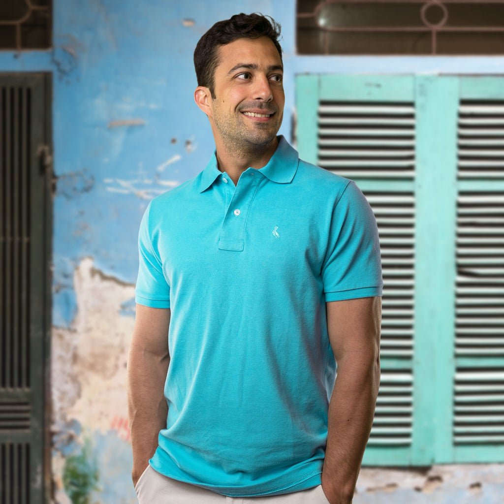 Original Pelican Polo - Marine Blue - Pelican Coast Clothing