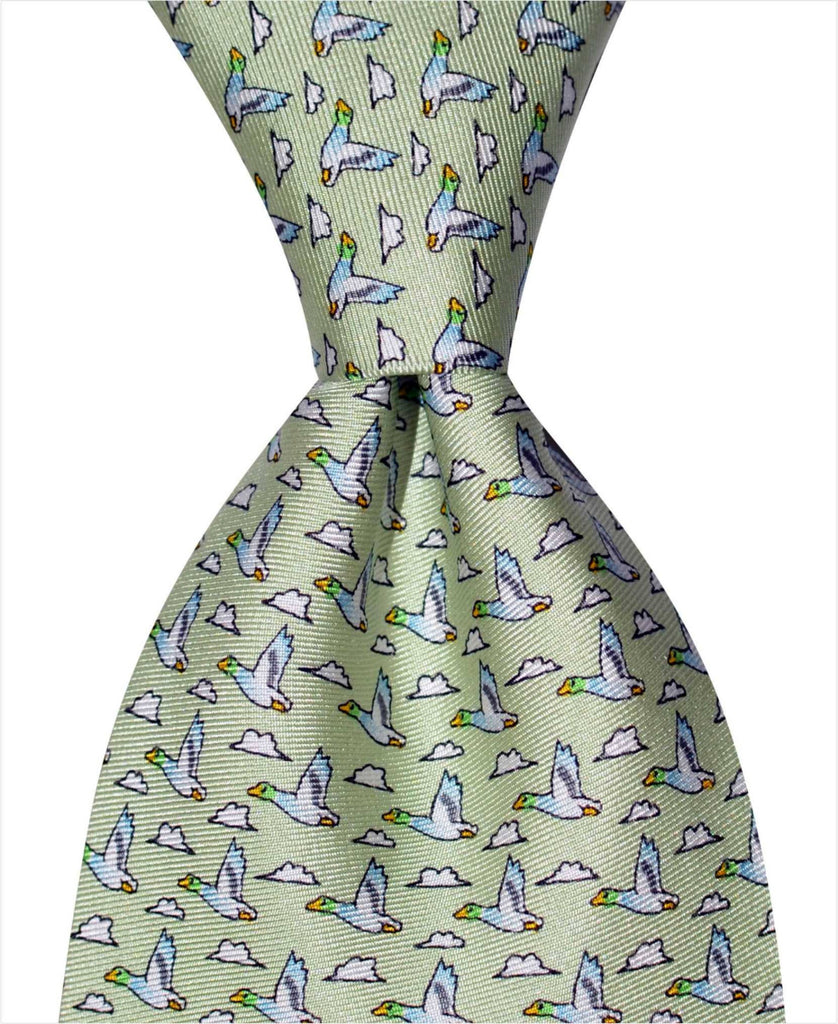 Mallard Duck Tie - Green - Pelican Coast Clothing