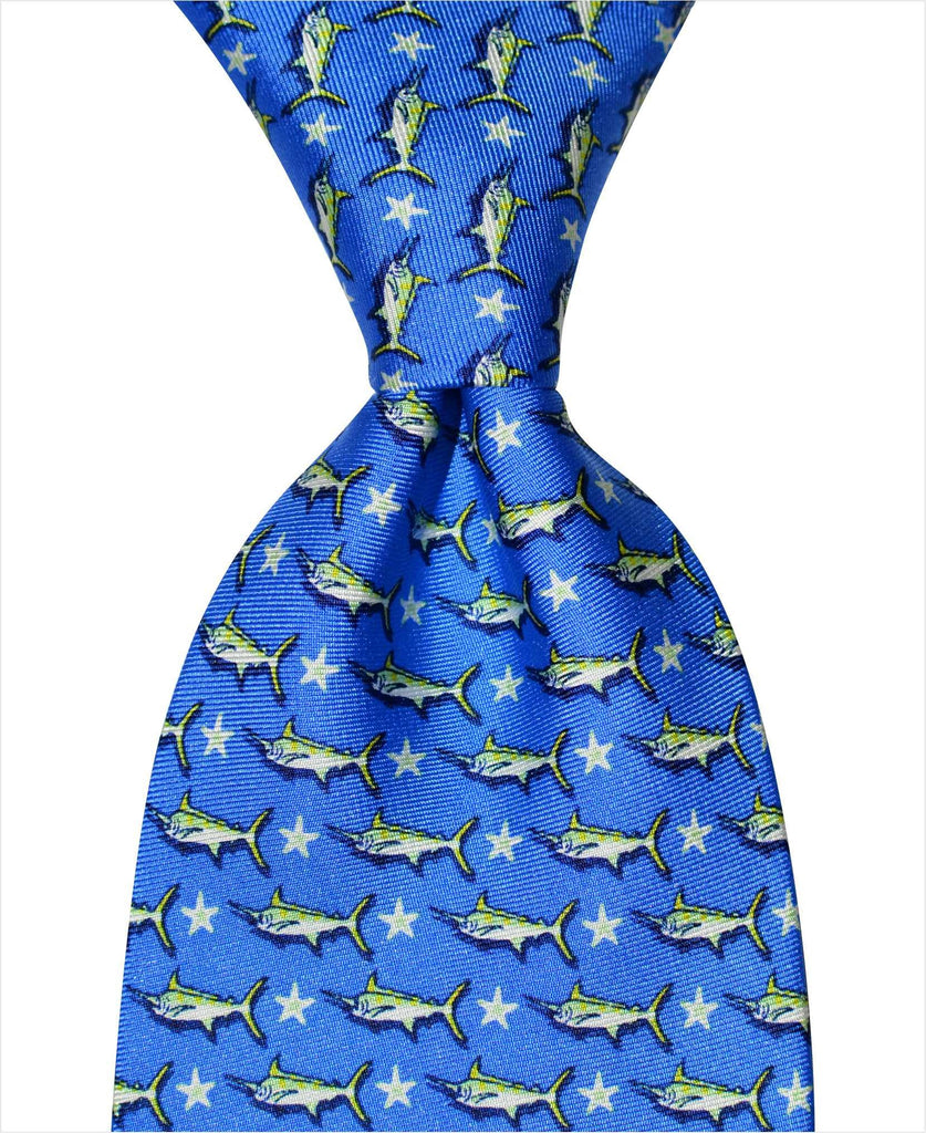 Marlin Tie - Royal Blue - Pelican Coast Clothing