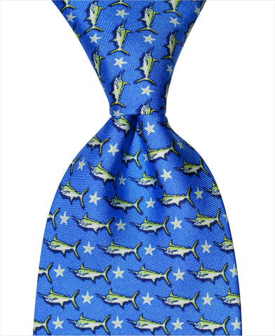 Marlin Tie - Royal Blue - Pelican Coast Clothing