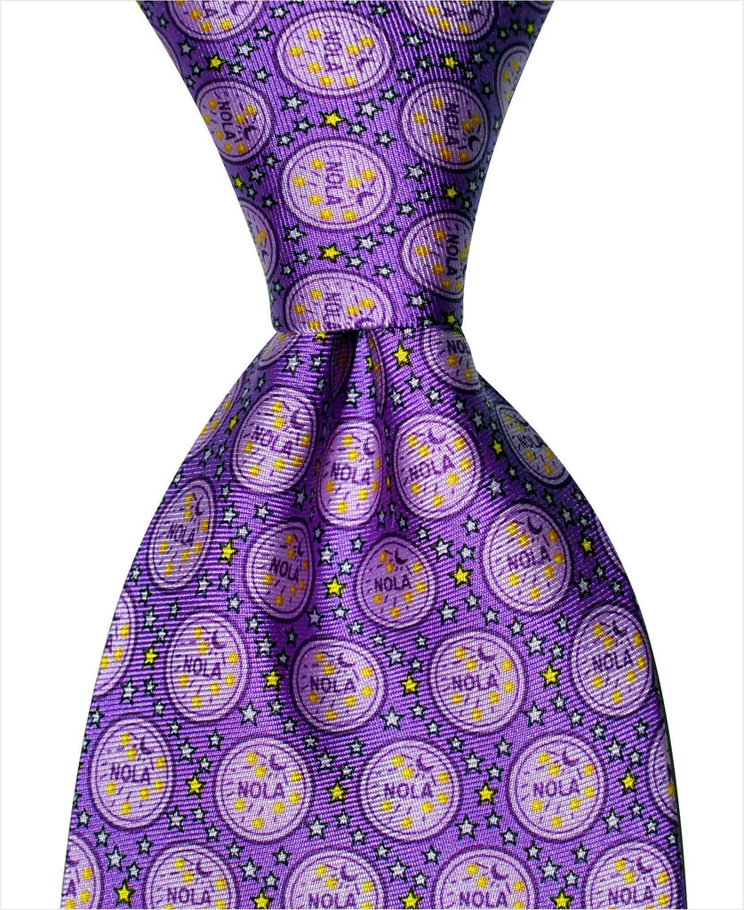 NOLA Water Meter Tie - Purple - Pelican Coast Clothing