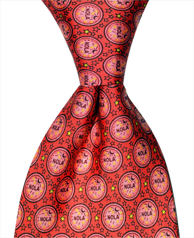 NOLA Water Meter Tie - Red - Pelican Coast Clothing