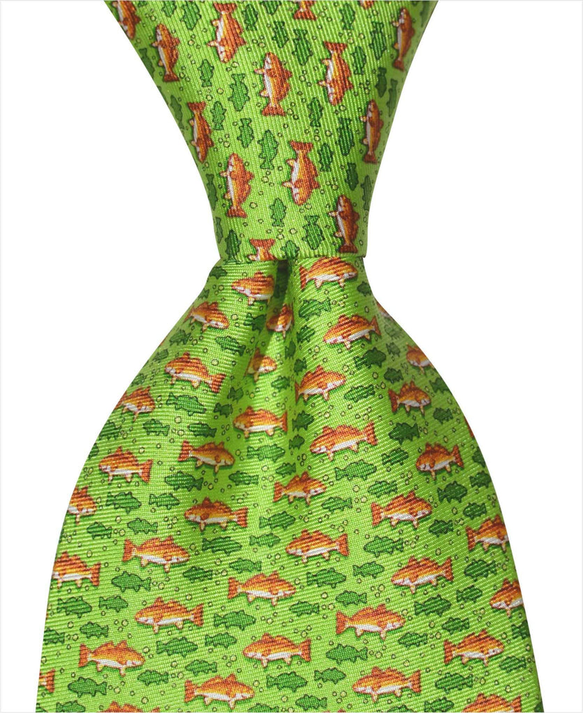 Redfish Tie - Green - Pelican Coast Clothing