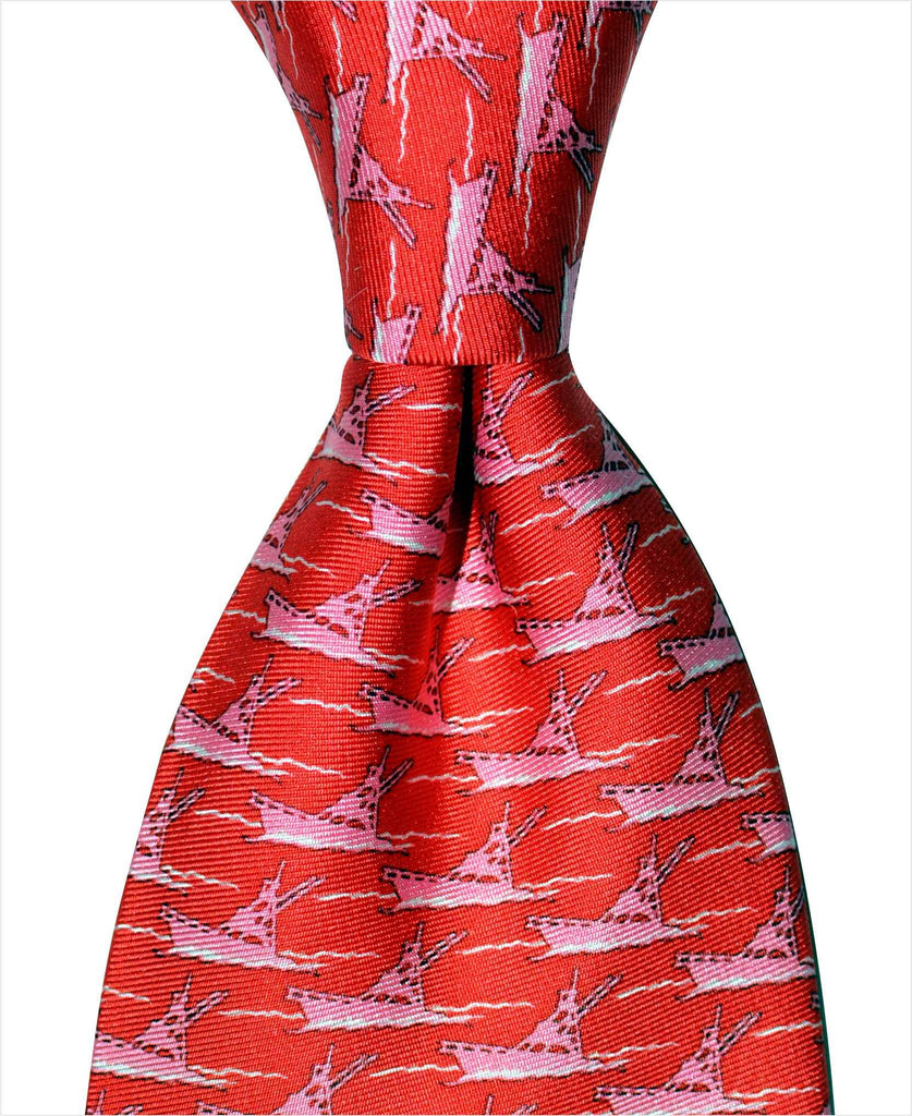 Sportfishing Boat Tie - Red - Pelican Coast Clothing