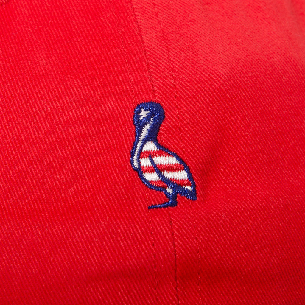 Red Stars & Stripes Logo Cap - Pelican Coast Clothing