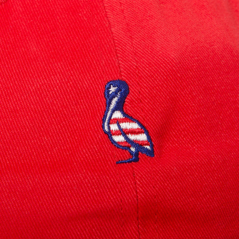 Red Stars & Stripes Logo Cap - Pelican Coast Clothing