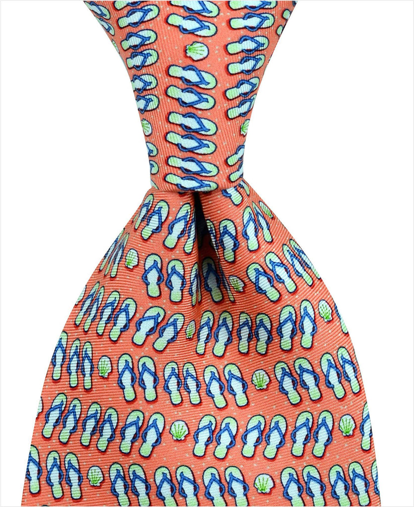 Flip Flops Tie - Orange - Pelican Coast Clothing