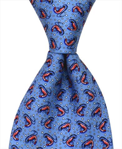 Shrimp Tie - Blue - Pelican Coast Clothing
