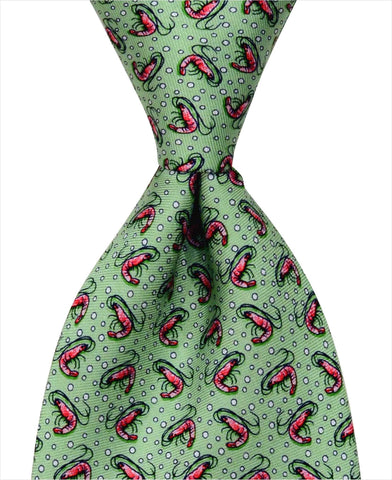 Shrimp Tie - Green - Pelican Coast Clothing
