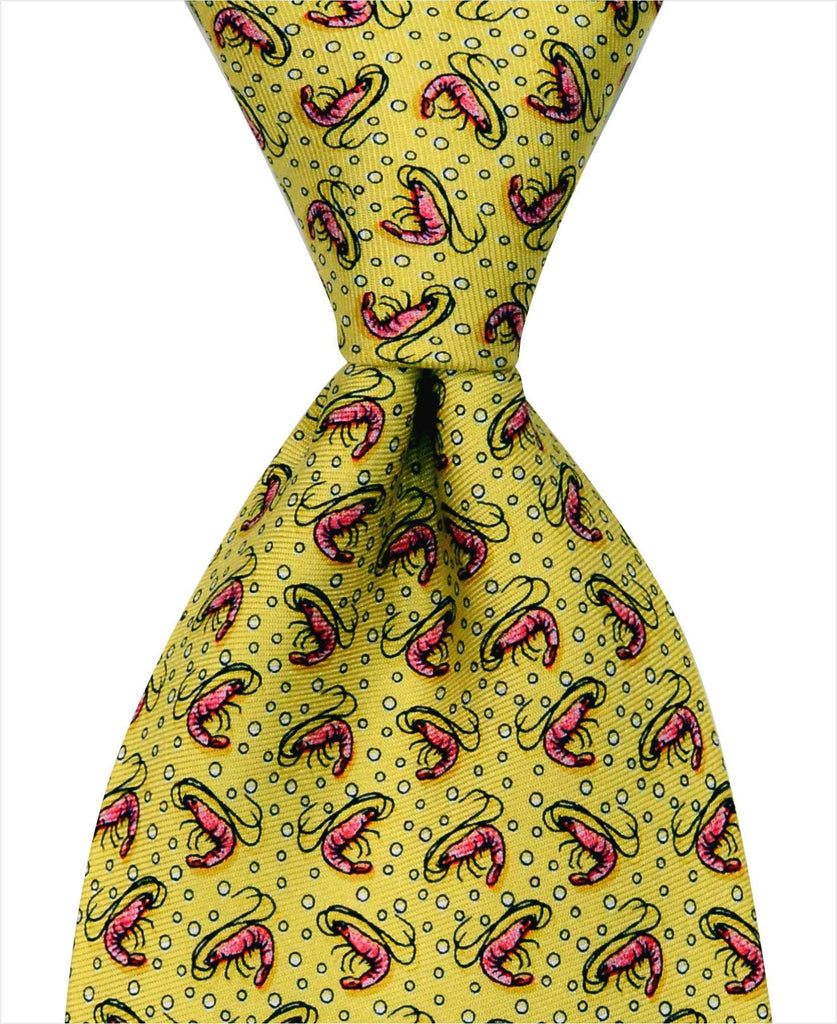 Shrimp Tie - Yellow - Pelican Coast Clothing