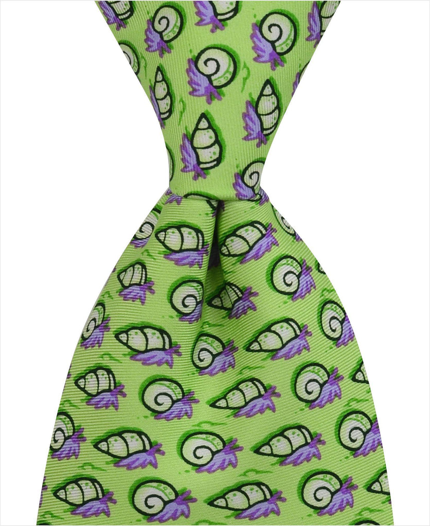 Hermit Crab Tie - Green - Pelican Coast Clothing