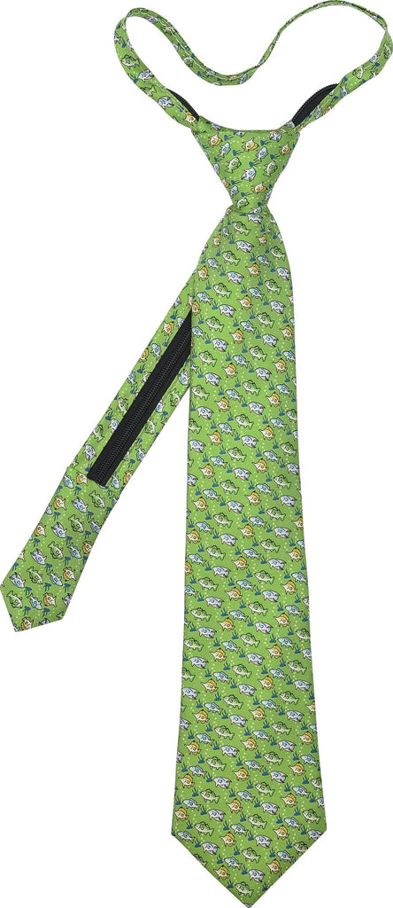Multi Fish Zip Tie - Green - Pelican Coast Clothing